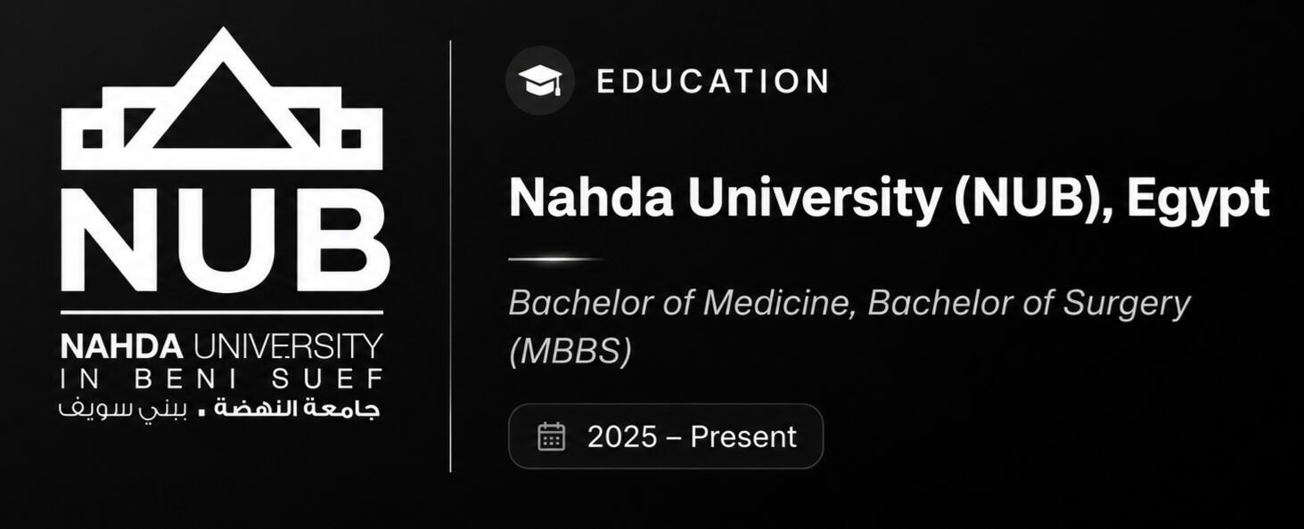 Bachelor of Medicine Student at Nahda University